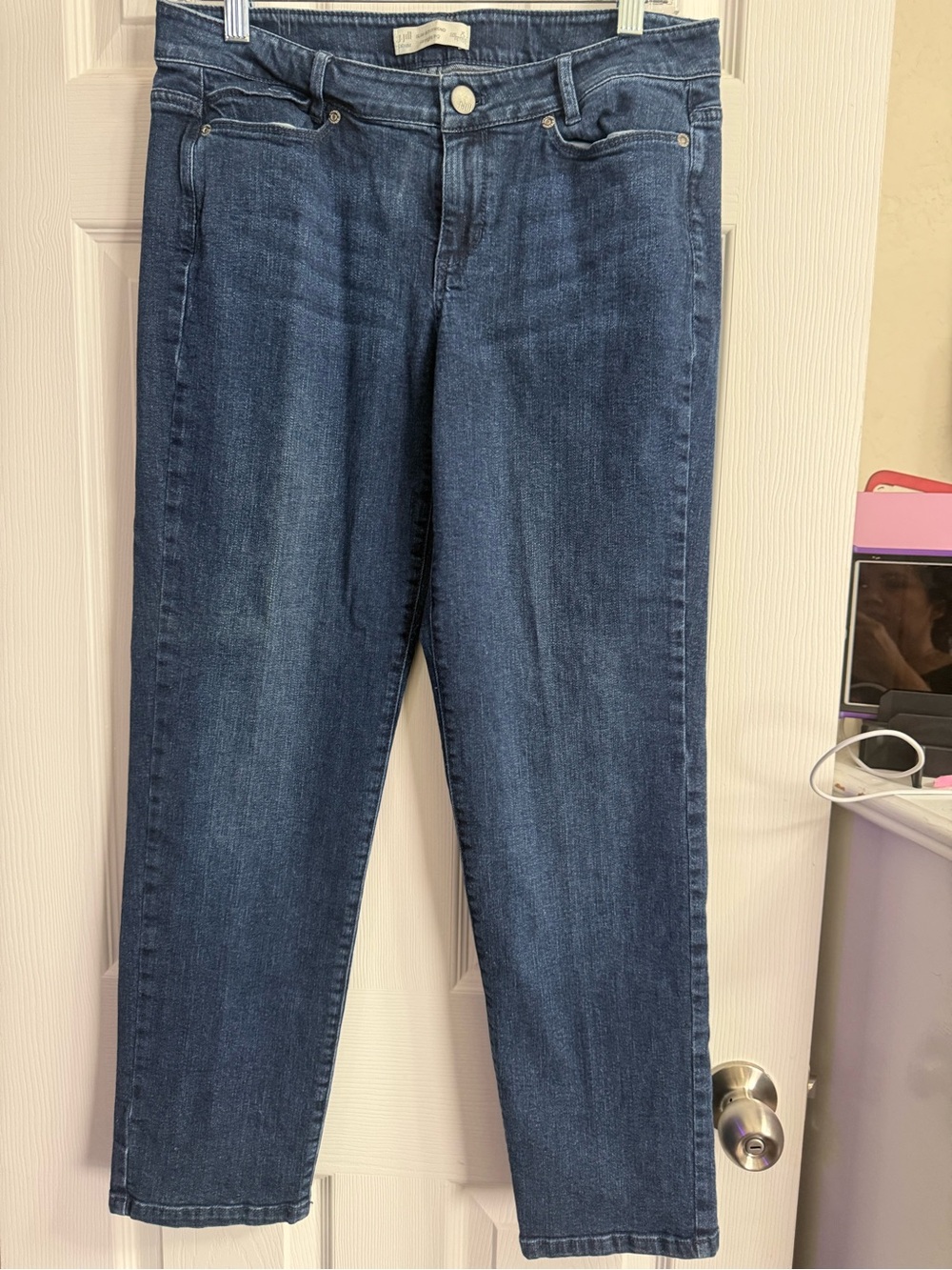 Classic Dark Blue Women's Straight-Leg Jeans